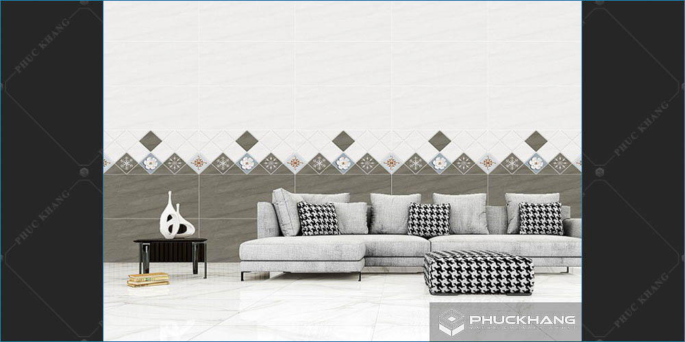 gạch ốp lát chân tường phòng khách