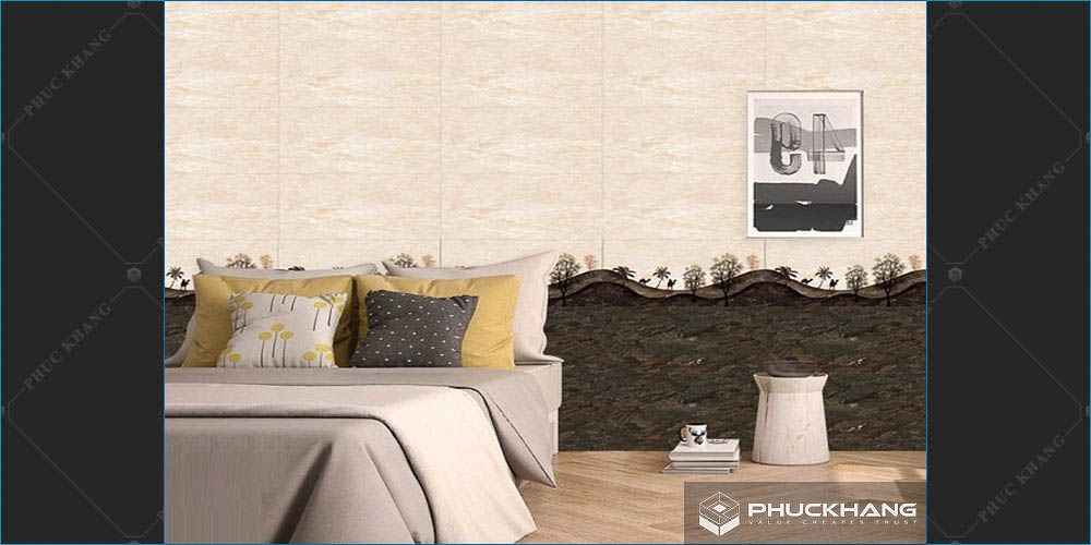 gạch ốp chân tường phòng ngủ