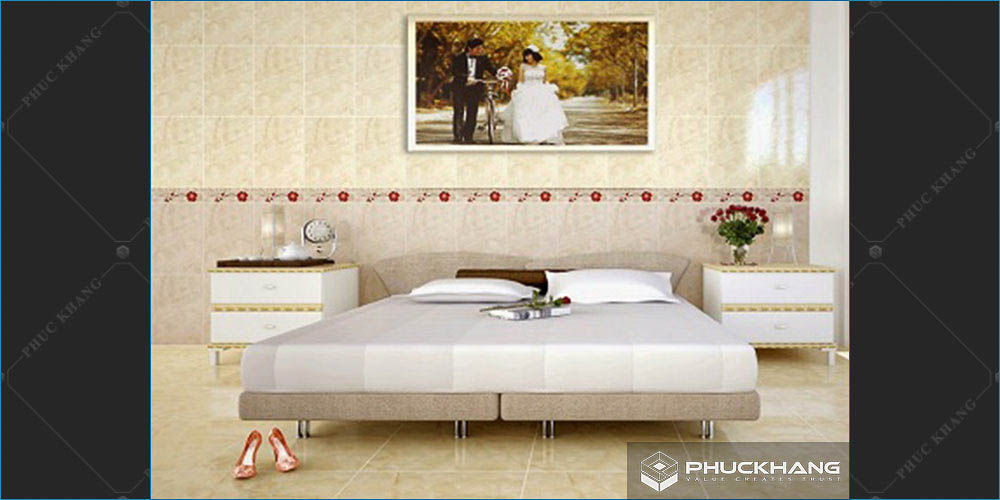gạch ốp lát chân tường phòng ngủ