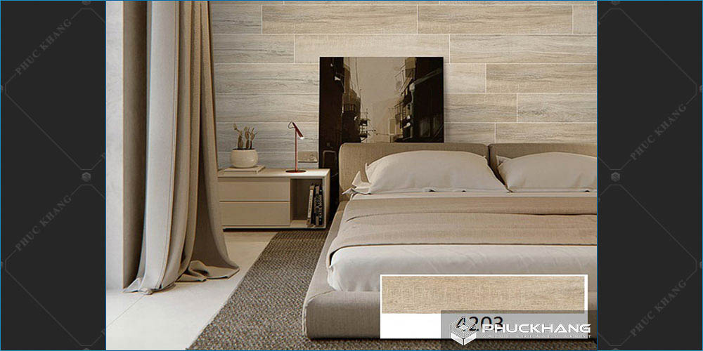 gạch ốp lát chân tường phòng ngủ