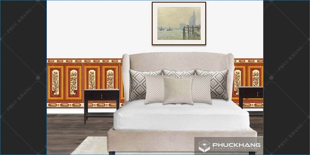 gạch ốp lát chân tường phòng ngủ