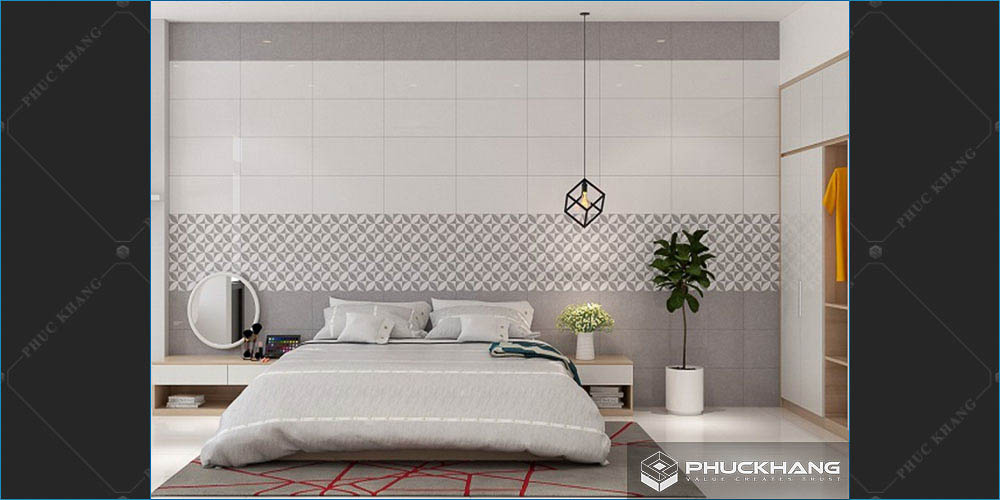 gạch ốp lát chân tường phòng ngủ