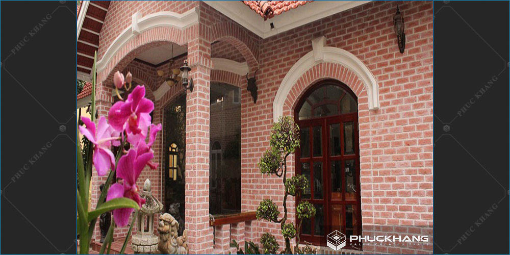 gạch giả cổ ốp mặt tiền
