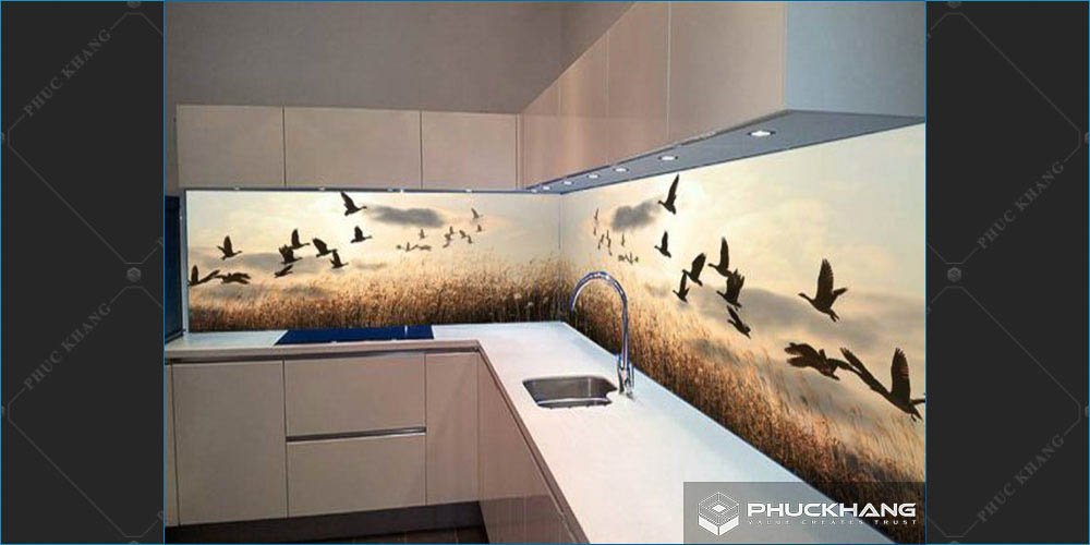 gạch 3d ốp tường bếp