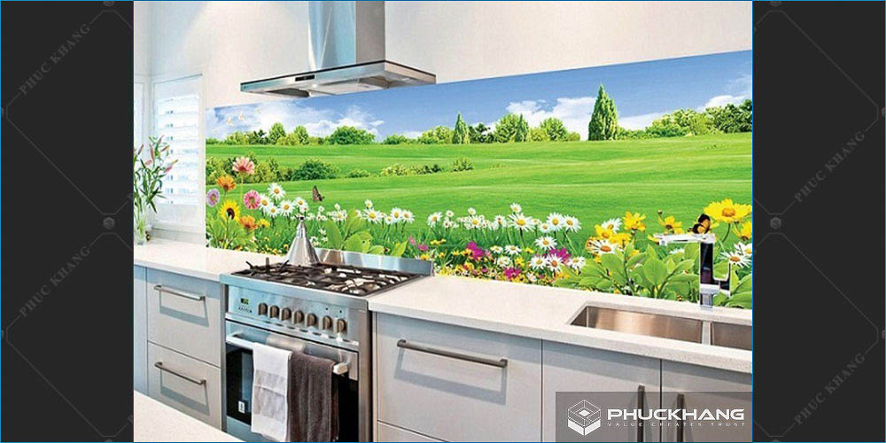 gạch 3d ốp tường bếp