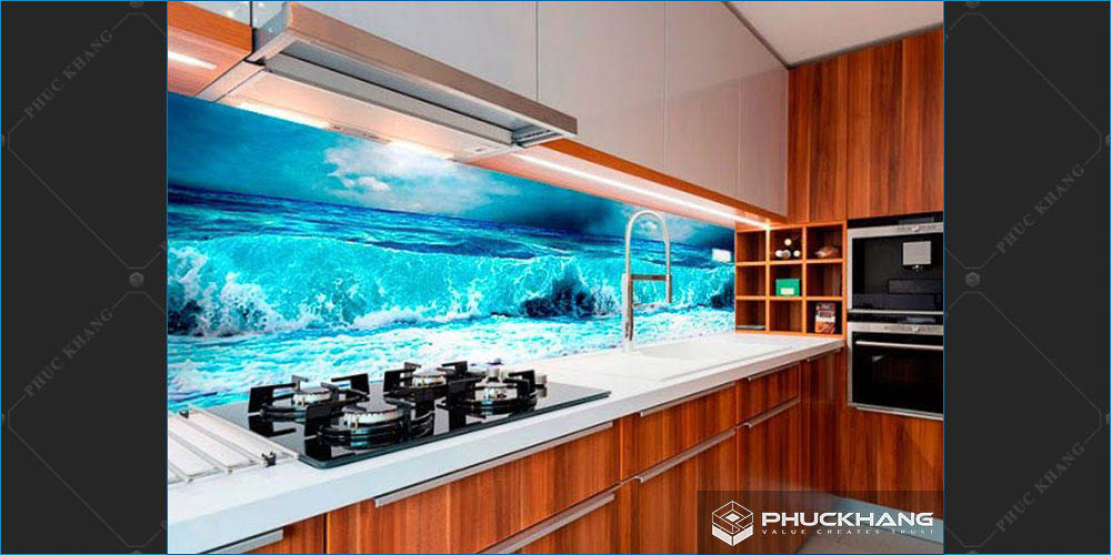 gạch 3d ốp tường bếp