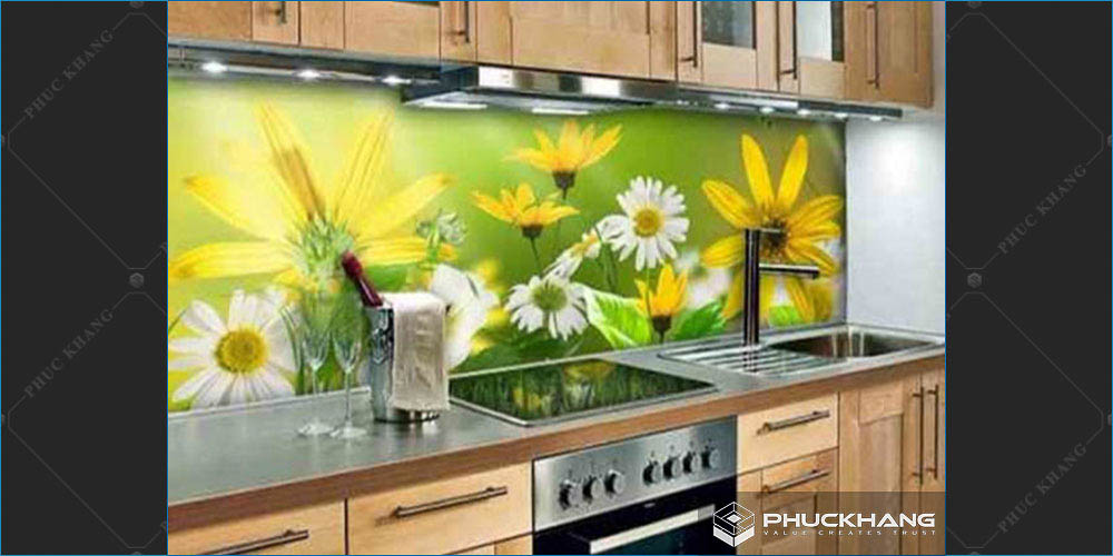 gạch 3d ốp tường bếp