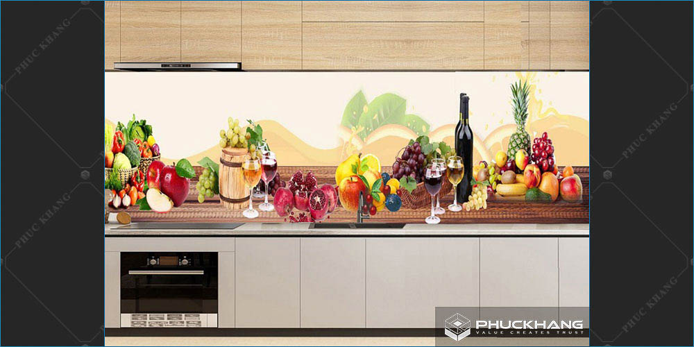 gạch 3d ốp tường bếp