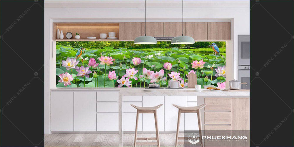 gạch 3d ốp tường bếp
