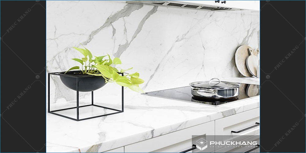 gạch giả đá ốp tường bếp