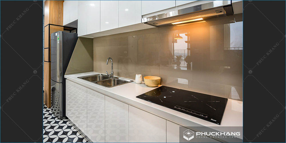 gạch giả đá ốp tường bếp