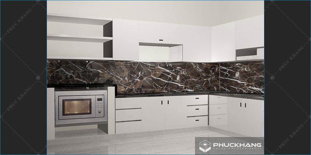 gạch giả đá ốp tường bếp