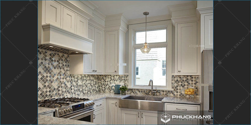 gạch mosaic ốp tường bếp