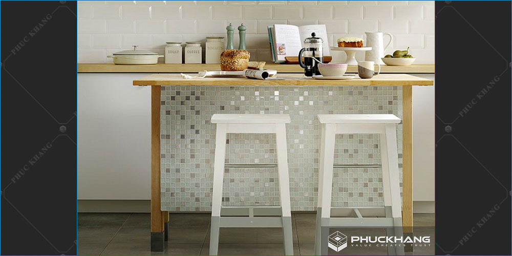 gạch mosaic ốp tường bếp