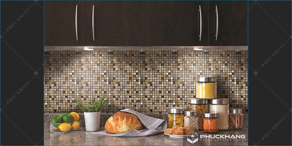 gạch mosaic ốp tường bếp