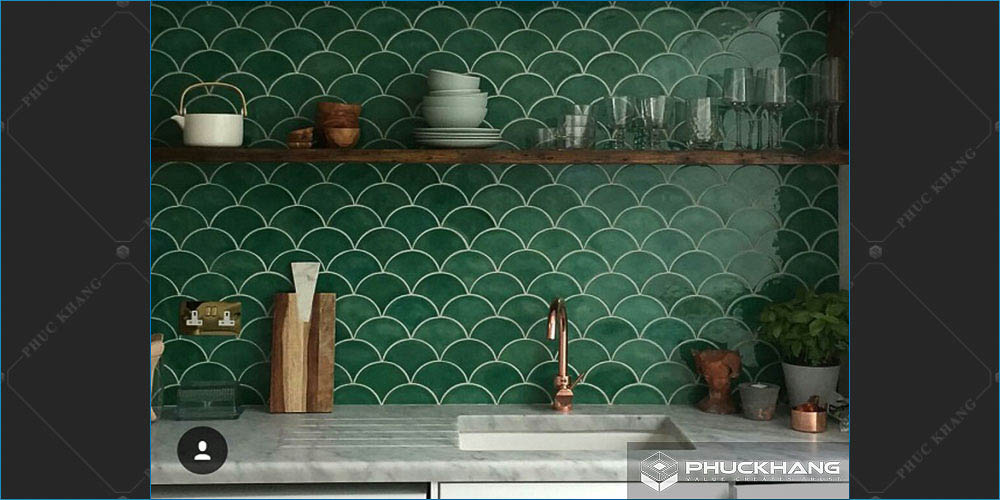 gạch mosaic ốp tường bếp