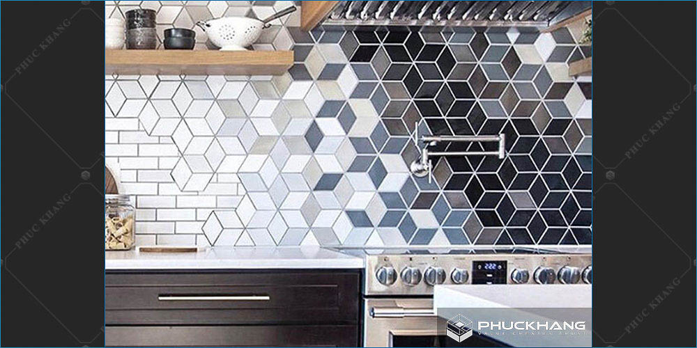 gạch mosaic ốp tường bếp