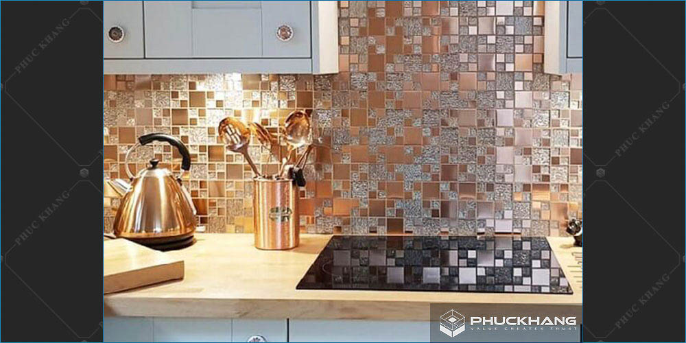 gạch mosaic ốp tường bếp