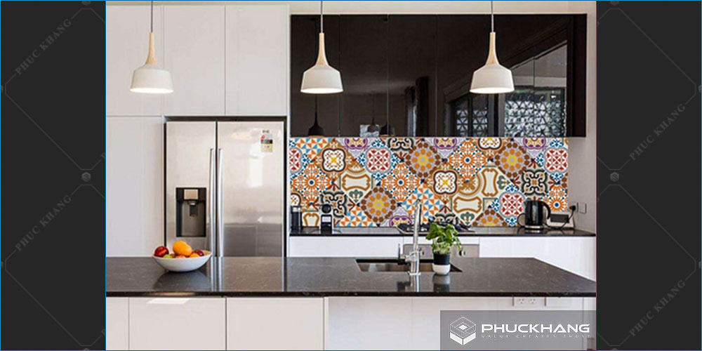 gạch ốp tường bếp theo bộ