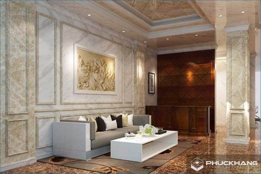 gạch giả đá marble ốp tường 