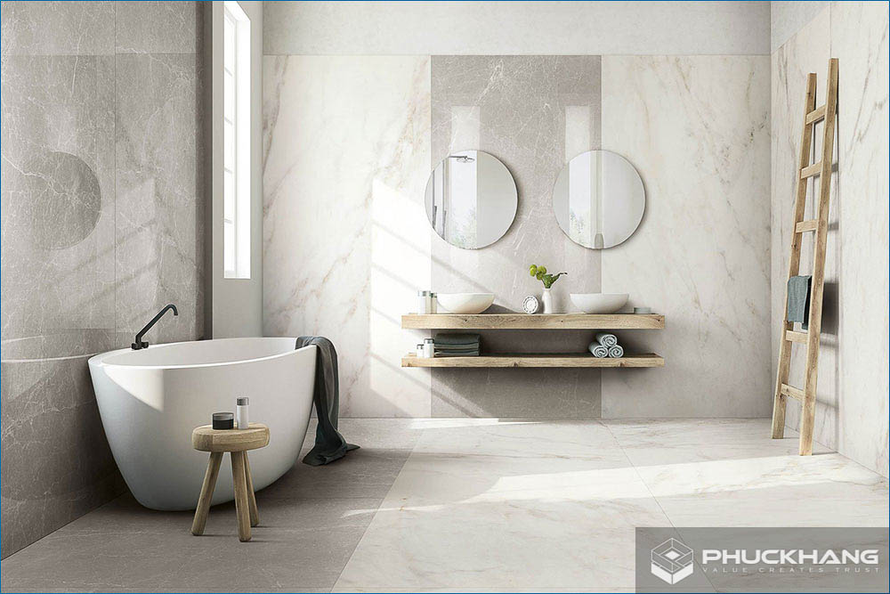 gạch giả đá marble ốp tường 