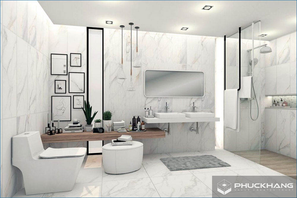 gạch giả đá marble ốp tường 