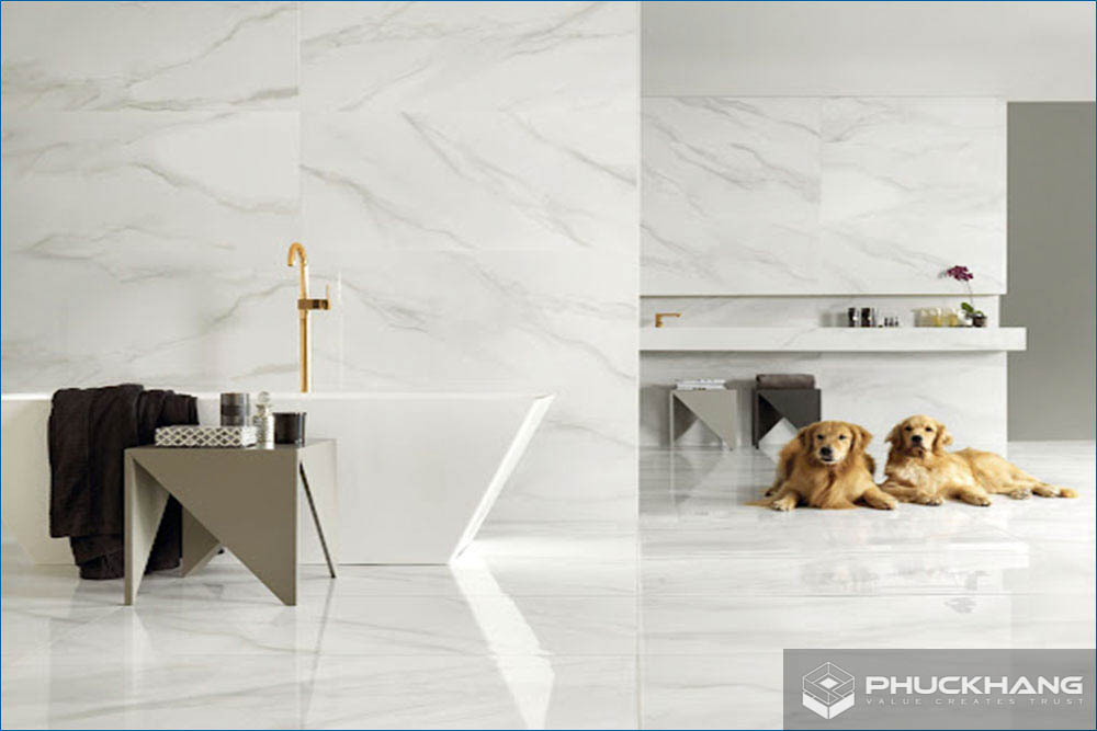 gạch giả đá marble ốp tường 