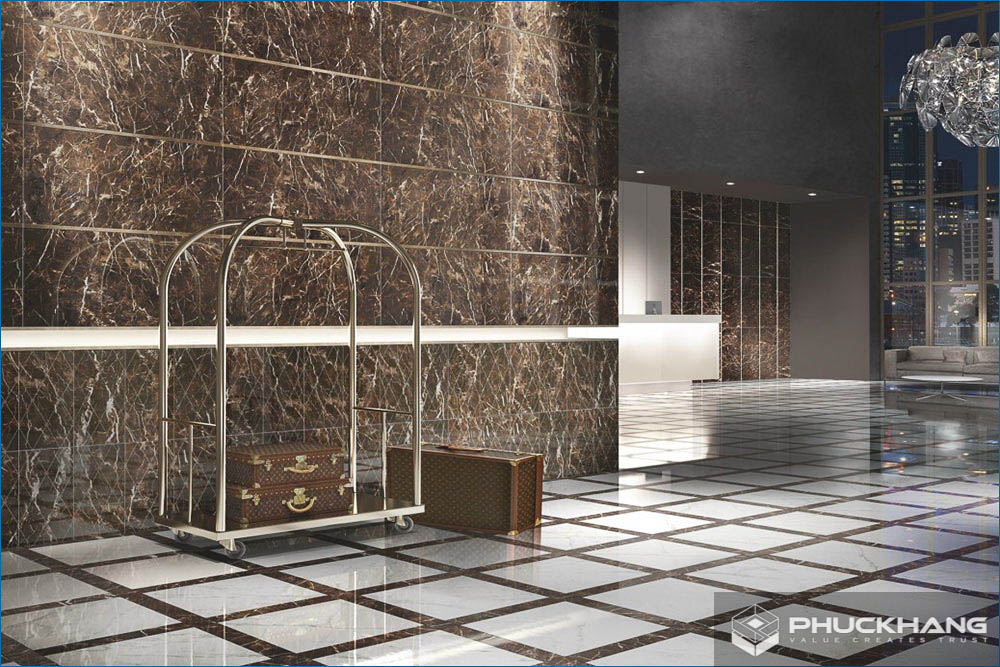 gạch giả đá marble ốp tường 
