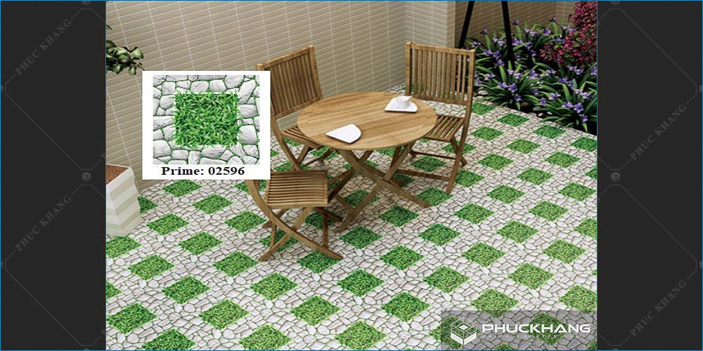 mẫu gạch sỏi lát sân vườn đẹp