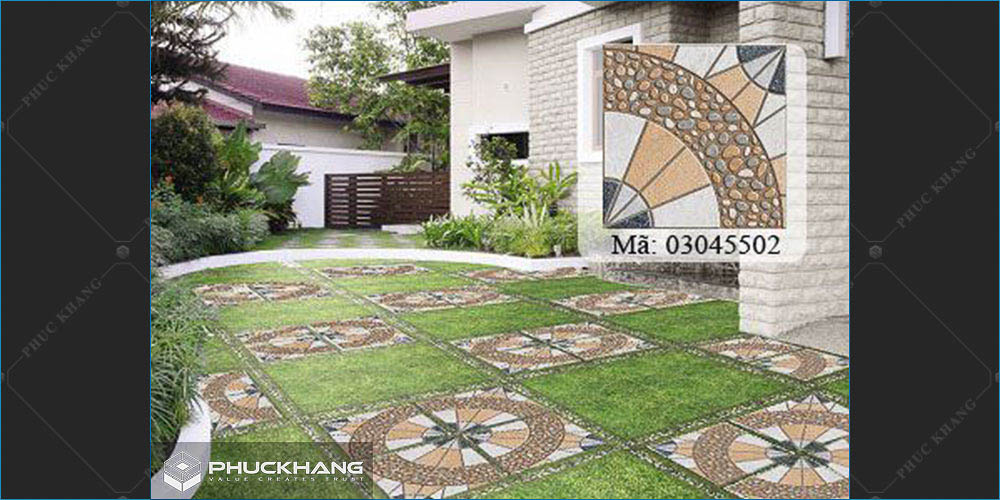 gạch sỏi lát sân