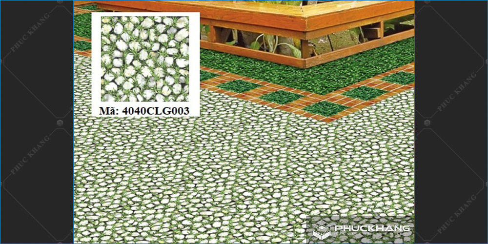 gạch sỏi lát sân vườn