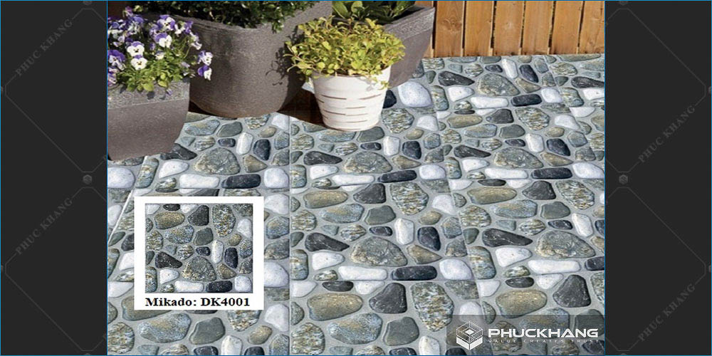 mẫu gạch sỏi lát sân vườn đẹp