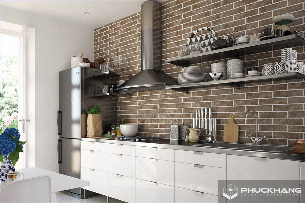 gạch thẻ ốp tường bếp