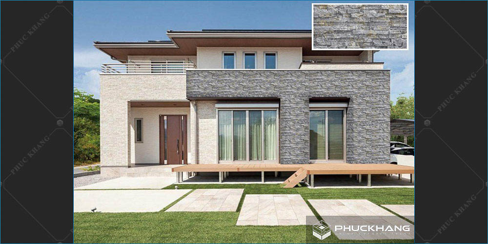 gạch thẻ ốp tường giả đá