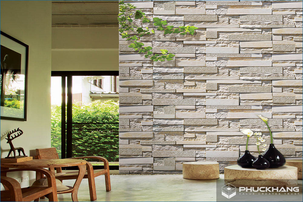 gạch thẻ ốp tường giả đá