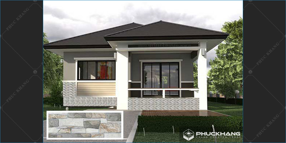 gạch thẻ ốp tường ngoại thất
