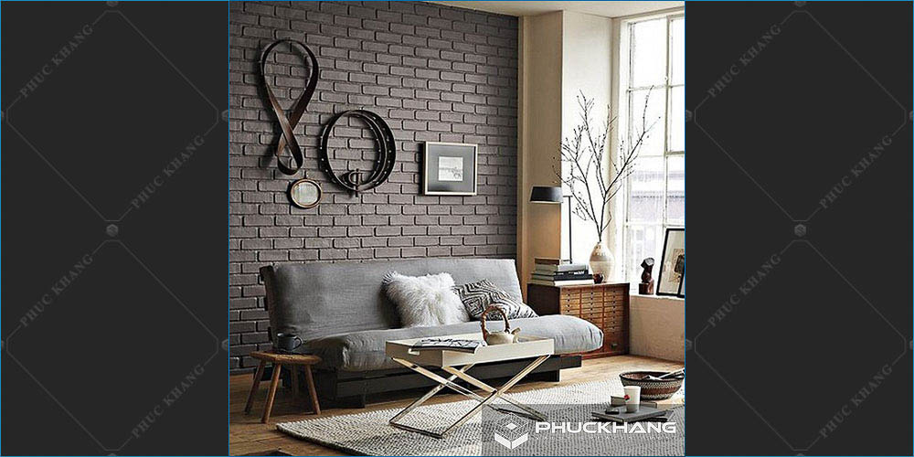 gạch thẻ ốp tường trang trí đơn sắc
