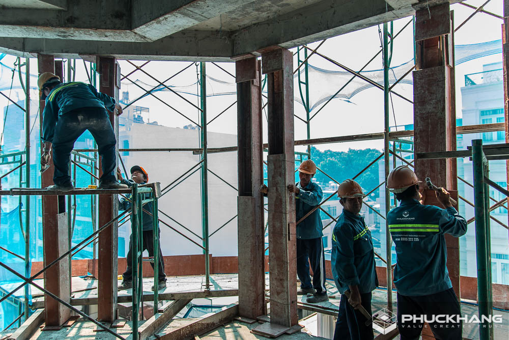 hình ảnh thi công xây nhà trọn gói quận gò vấp