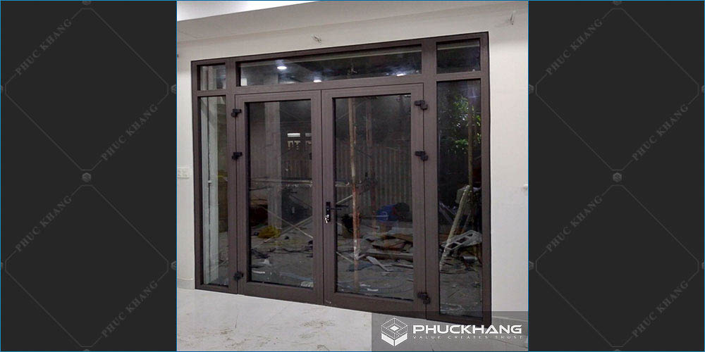 mẫu cửa nhôm xingfa 2 cánh