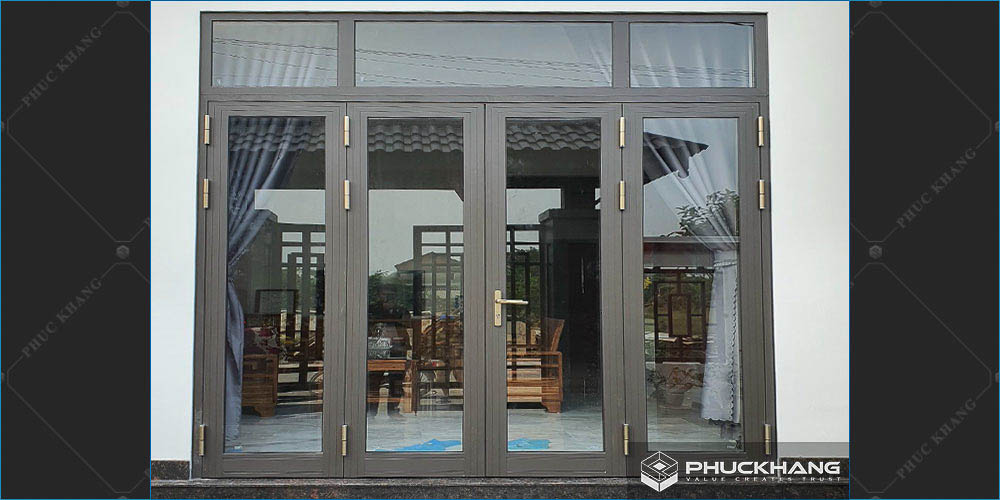 mẫu cửa nhôm xingfa 4 cánh