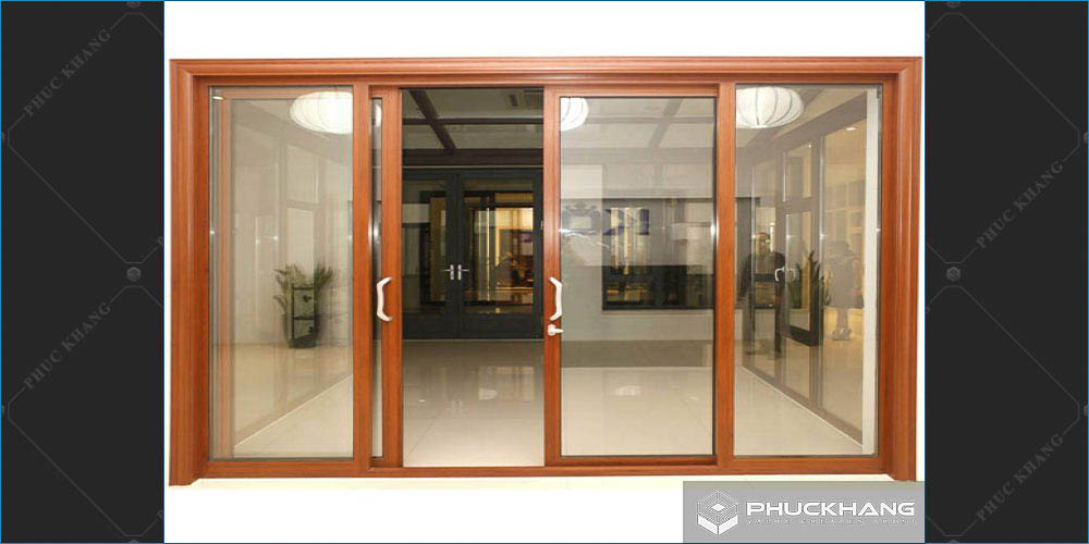 cửa nhôm xingfa giả gỗ