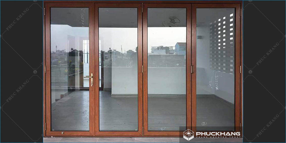 cửa nhôm xingfa giả gỗ