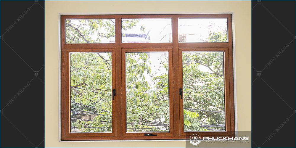 cửa nhôm xingfa giả gỗ