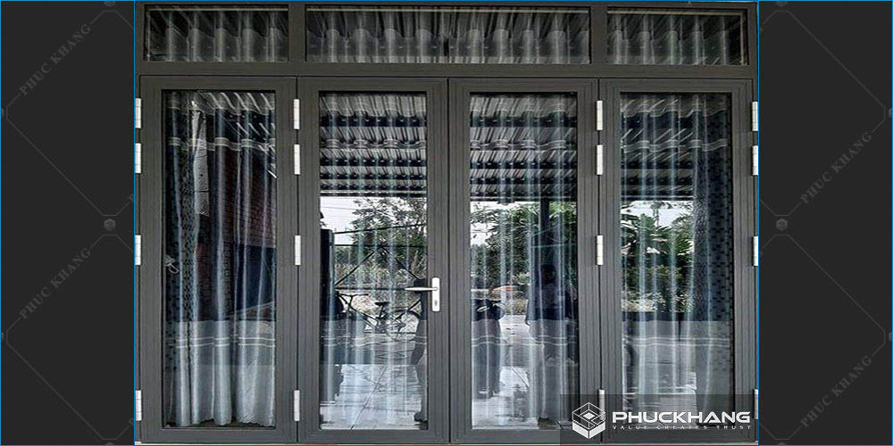 cửa nhôm xingfa xám