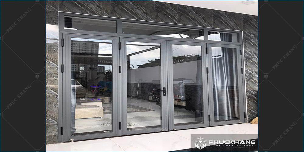 cửa nhôm xingfa xám
