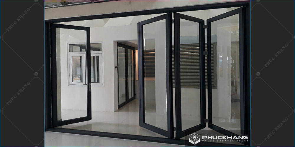 cửa nhôm xingfa xám