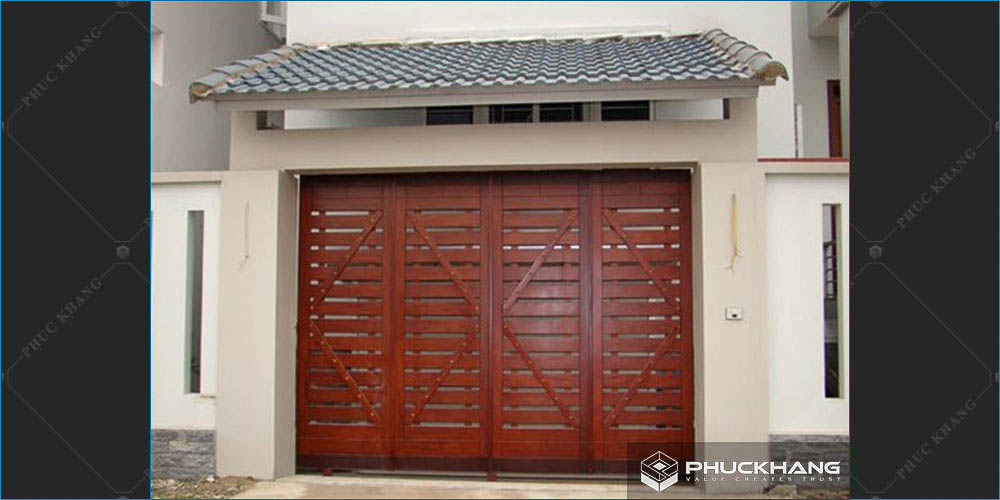 cửa sắt đẹp giả gỗ