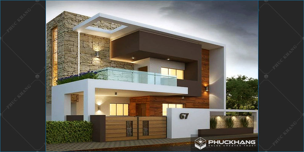 biệt thự 2 tầng hiện đại