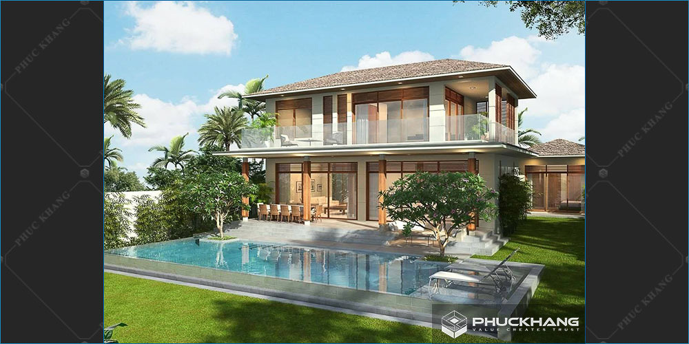 biệt thự 2 tầng hiện đại