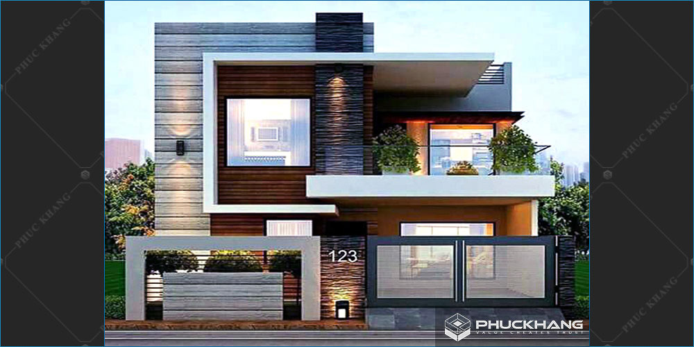 biệt thự 2 tầng hiện đại